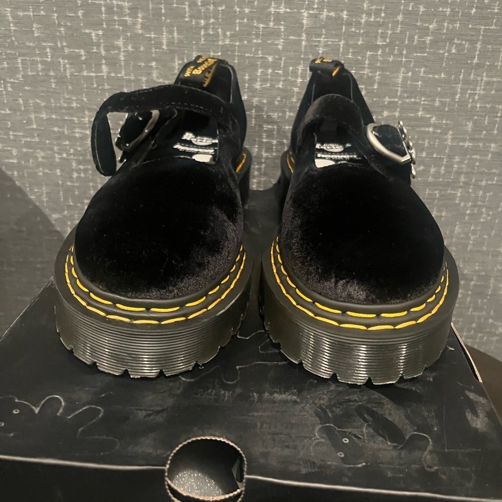 NIB Marc Jacobs Addina Bex Heaven by Marc Jacobs Velvet Mary Jane Shoe Black - Picture 12 of 13